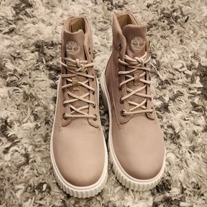Timberland Women's Beige Boots Brand New  Size 10 Greyfild Lace Up